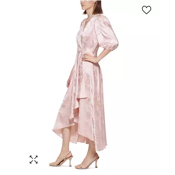 NWT Floral Jacquard Faux-Wrap Dress Size 14 - Picture 3 of 9